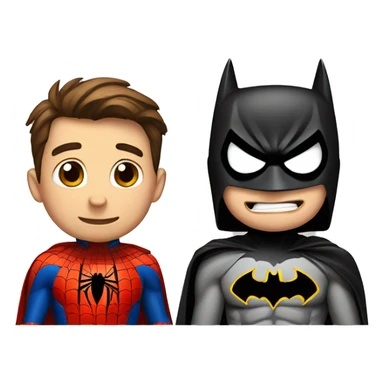Batman and spider man  sticker