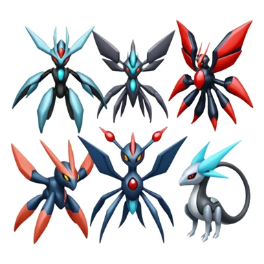 Vikavolt-Dialga-Darkrai-Deoxys-Giratina-Palkia-Meloetta-fusion sticker