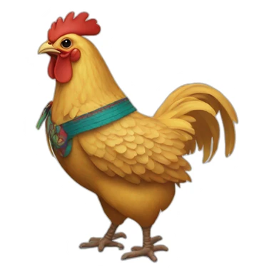 Guatemalan ninja chicken sticker