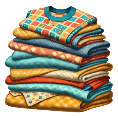 pile of retro clothes sticker