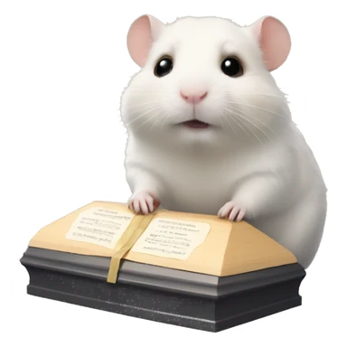 hamster funeral sticker