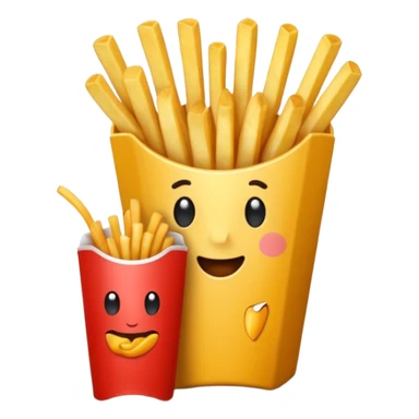 Floppa eating french fries sticker