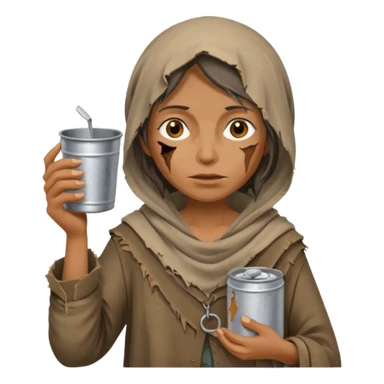 begger woman sticker