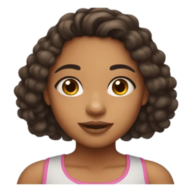 mixed race girl sticker