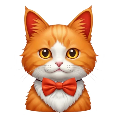 cat wearing a bow tie sticker