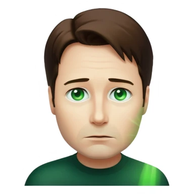 Mulder from the x-files is looking very very worried (not trusting anyone today). A transparent green beam of light from a UFO illuminates him. sticker