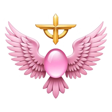 6 wings emblem holy light pink sticker