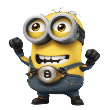 Despicable 4 character mega minion with super speed sticker
