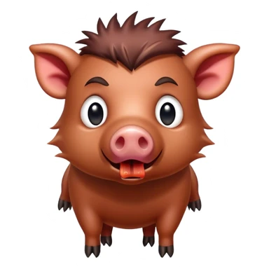 wild boar, afraid of cooked bacon sticker