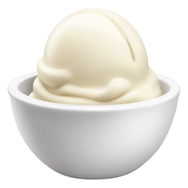 Vanilla ice cream in a bowl sticker