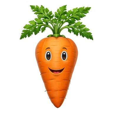 a big carrot with goofy face over the world sticker