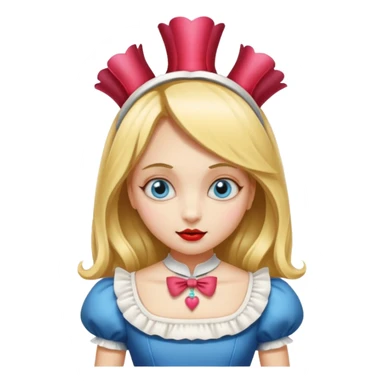 Alice in wonderland off with her head sticker