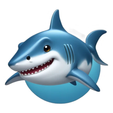 Dauphin sur requin sticker