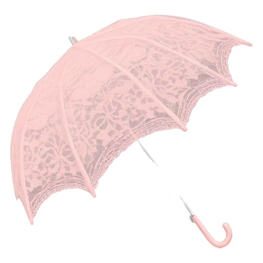 pastel pink lace umbrella sticker