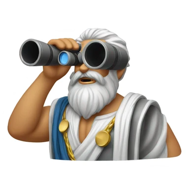 zeus with binoculars sticker