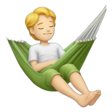 a white kid laying in hammock sticker