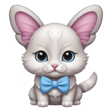 Bébé chat avec un noeud papillon rose sticker