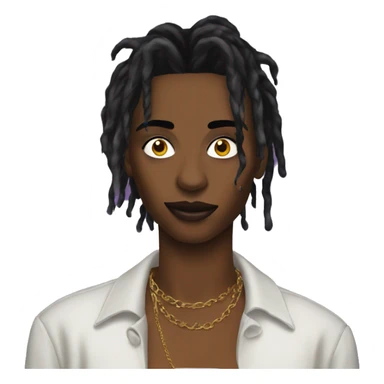 a woman with playboi carti halloween makeup sticker