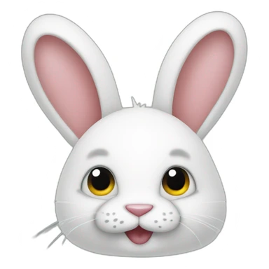 lapin sur poulpe sticker