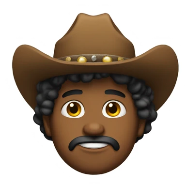 cowboy fro sticker