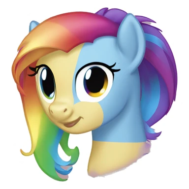 my little pony rainbow effect sticker