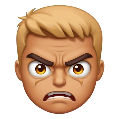 Angry but lustful face sticker