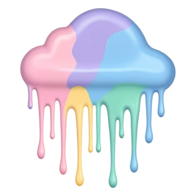 melted pastel paint colors  sticker