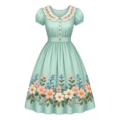 Cottagecore style ultra cute vintage material dress sticker