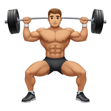 buff man weighted lunges sticker