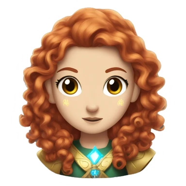 a white girl with long red curly hair and freckles, cosplaying Princess Zelda posing and ready for a fight sticker