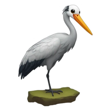 Cool kiddos crane bird sticker
