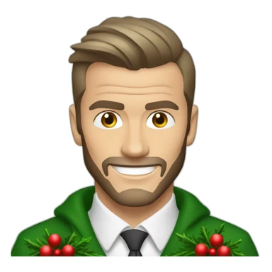 David beckham at christmas sticker