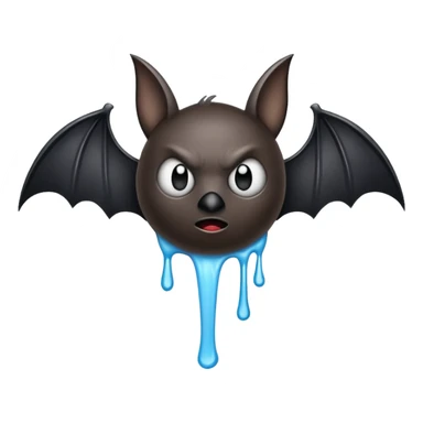 black bat drinkig sprite sticker