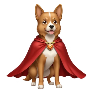 dog with a cape sticker