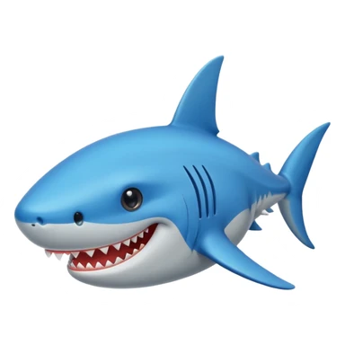 Un tiburón con tennis’s azules  sticker