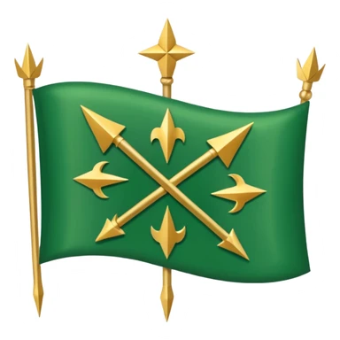 The Circassian flag (or the Flag of Adygea) is the national flag of the Circassians. It has a green background with twelve gold stars forming an arc that looks like a bow. There are three crossed arrows in the center. sticker