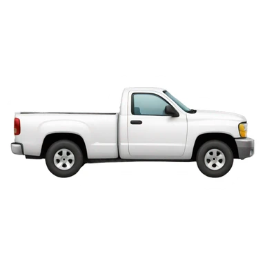 White pickup truck sticker