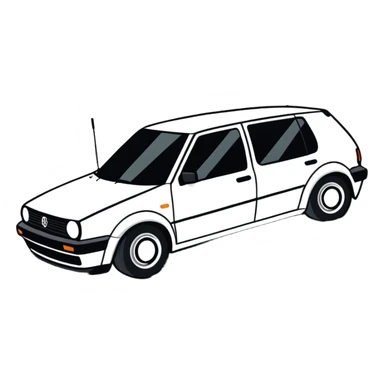 Volkswagen Golf 4 yellow sticker