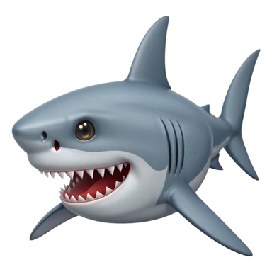 Shark with star in eyes sticker