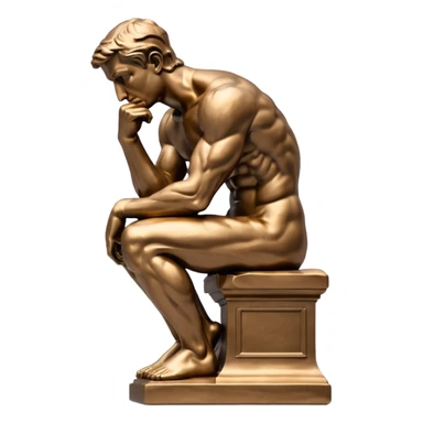 the thinker statue sticker