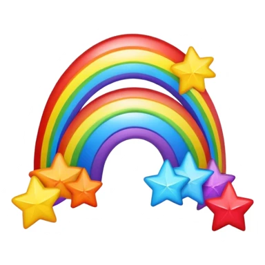 rainbow stars sticker