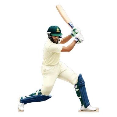 Cricket player batting sticker