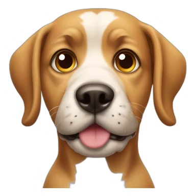 dog which has eye sized half of emoji sticker