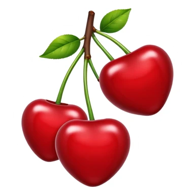 pair of cherries emoji, playful and suggestive sticker