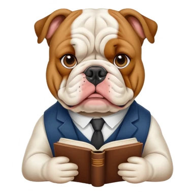 bulldog ingles adult bookseller sticker