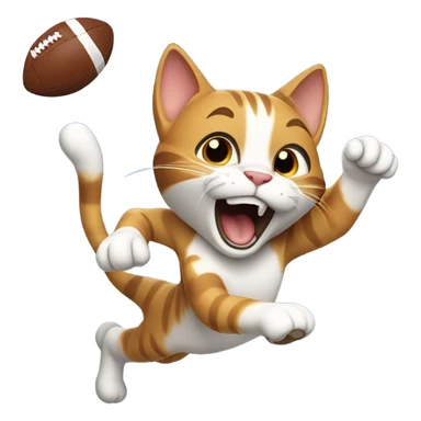 touchdown football cat sticker
