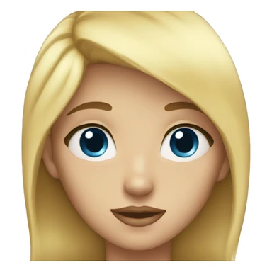 Blonde au yeux bleu sticker