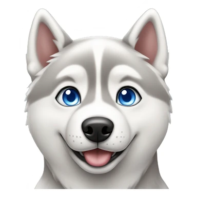 Siberian husky with blue eyes sticker