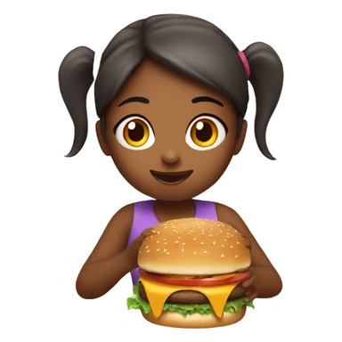 Girl Eatting burger sticker