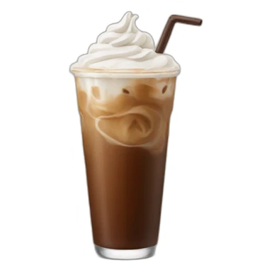 Iced coffee with whipped cream  sticker